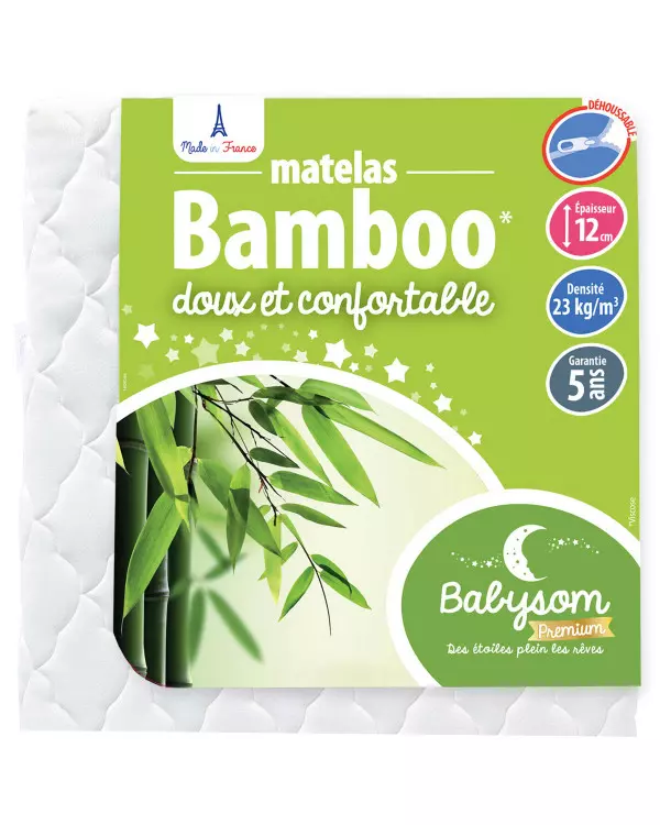 matelas bébé babysom bamboo